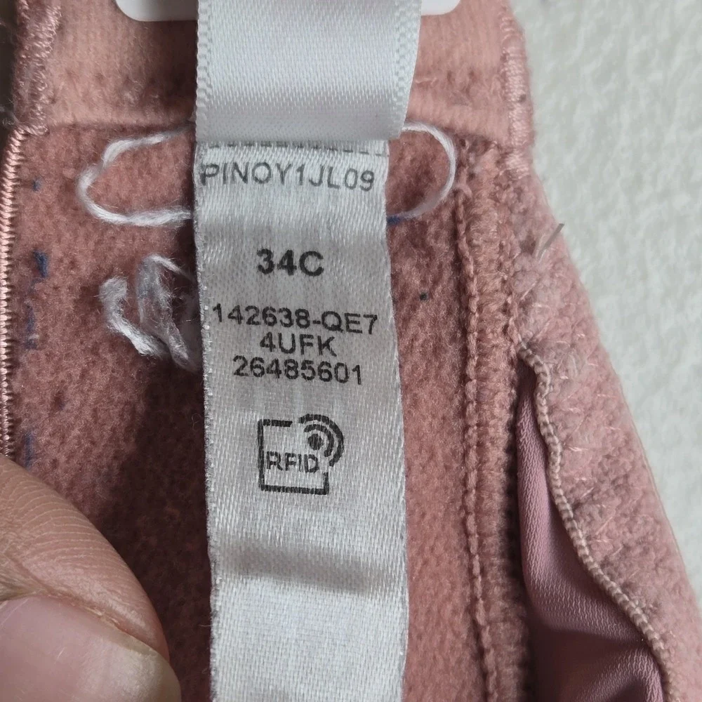 PINK Victoria's Secret Women Bra 34C Pink Wear Everywhere Wireless Lightly‎